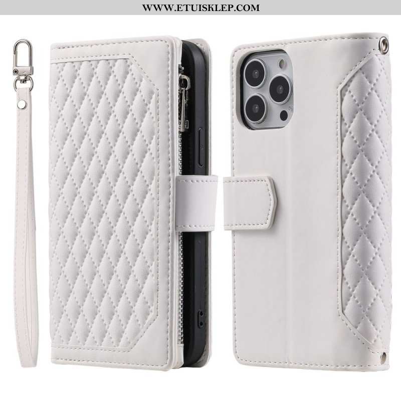 Etui Folio do iPhone 14 Plus Pikowany Styl